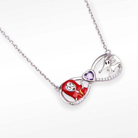 Nightmare Before Christmas Sally & Dog Sterling Silver Necklace - Picture 1 of 7